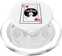 Toro Astrologia Nera Regina Cuori Blackjack Carte Poker PopSockets PopGrip per MagSafe