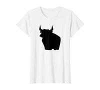 Toro Bravo Maglietta con Stampa Grafica Economica, Donna, Bianco, L