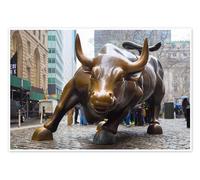 Toro di Wall Street a Manhattan Poster 60 x 40 cm Quadri Decorazione per pareti