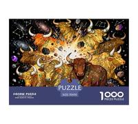 Toro Puzzle in Legno Impermeabile DIY Puzzles Da 1000 Pezzi Regali Per Adulti Sfidanti E Rompicapo Giochi Di Impegnativi