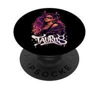 Toro Regina Zodiaco Astrologia Toro Oroscopo Arte Celeste PopSockets PopGrip Adesivo