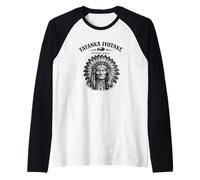 Toro Seduto Tatanka Iyotake Lakota Storia Maglia con Maniche Raglan