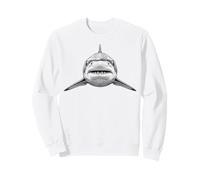 Toro Shark Face Vintage Incisione Oceano Specie Felpa