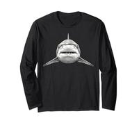 Toro Shark Face Vintage Incisione Oceano Specie Maglia a Manica