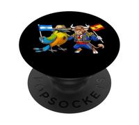 Toro spagnolo El Salvador Torogoz uccello Bandiera Spagna PopSockets PopGrip Adesivo