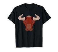 Toro stampa mucca manzo bue motivo animale toro Maglietta