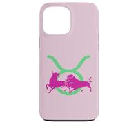 Toro Taurean Icona Glifo Della Testa E Corna Custodia per iPhone 13 Pro Max