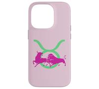 Toro Taurean Icona Glifo Della Testa E Corna Custodia per iPhone 14 Pro