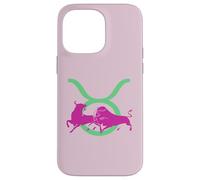 Toro Taurean Icona Glifo Della Testa E Corna Custodia per iPhone 14 Pro Max