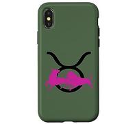 Toro Taurean Icona Glifo Della Testa E Corna Custodia per iPhone X/XS