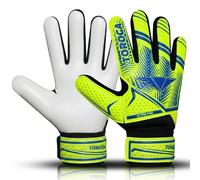 TOROGA Guanti da portiere da calcio per bambini, ragazzi e ragazze, guanti da portiere da calcio con palmo super grip, antiscivolo, rete traspirante, cuciture resistenti, cinghie da polso sicure