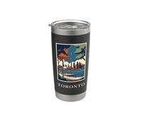 Toronto, Canada, orizzonte, CN, torre, vendemmia, viaggio, opera Bicchiere termico in acciaio inox doppia parete