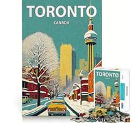 Toronto Canada Puzzle retrò per adulti da 1000 pezzi Rompicapo Passatempo per la casa Assemblaggio di immagini Regalo memorabile 50x75cm