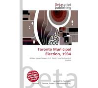 Toronto Municipal Election, 1934: William James Stewart, A.E. Smith, Toronto Board of Control