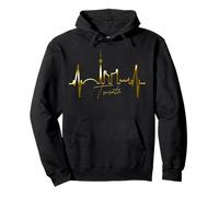 Toronto Skyline Battito del Cuore Canada Love Toronto Felpa con Cappuccio