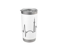 Toronto Skyline Heartbeat bandiera canadese per uomo donna Bicchiere termico in acciaio inox doppia parete