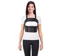 TOROS-GROUP - Corsetto Donne - Fascia toracica per donne - Benda di supporto per il ciclo post-operatorio, costole e sterno rotti, Vestibilità comoda per figura femminile - 2XL, Nero
