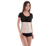 TOROS-GROUP - Fascia Post Parto - Pancera Post Operatoria - Bandaggio di supporto per riabilitazione e sostegno addominale dopo parto o intervento, altezza 31 cm - XXXL, Beige