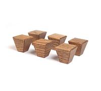 TOROS store Confezione da 6 pomelli in legno di frassino per armadietti, 2,5 x 2,5 cm, a forma di diamante, per cassetti in legno per porte, cassettiere e cassetti, maniglia per porta dell'armadio da