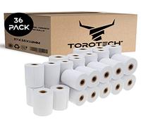 TOROTECH Rotoli Pos 57mm x 35mm x 12mm per Stampante Termica - 36 rotoli - Carta Termica Per Lettore di Carta di Credito PDQ e Registratore Di Cassa - Ecologici senza BPA (36)