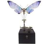 Torquino Carillon meccanico dinamico 3D a forma di farfalla, kit di montaggio in metallo Steampunk 3D a forma di farfalla e insetti, puzzle di animali con insetti assemblati, regalo per adulti