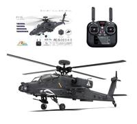 Torquino F11-S AH64 1/32 Scala RC elicottero, 2.4G 6CH RC GPS Posizionamento Dual-Axis Co-drive Flybarless 6G/3D Stunt Helicopter Model con Landing Gear, Airplane Lovers Gift (RTF Version)