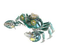 Torquino Puzzle 3D in metallo, kit di montaggio a forma di granchio meccanico steampunk, con luce LED, giunti mobili, puzzle fai da te in metallo, decorazione creativa regalo per adulti (666 pezzi)