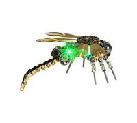 Torquino Puzzle 3D in metallo, stile steampunk, libellula meccanica 3D, kit di montaggio con luce notturna, puzzle fai da te in metallo con insetti animali, artigianato fai da te per adulti (260 pezzi