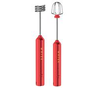 TORR Frullatore Elettrico Ricaricabile USB Frullatore di Uova Frullatore di Caffè a Mano Frullatore di Latte per la Casa Miscelatore Schiumatore Rosso