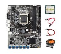 TORR Scheda madre mineraria B75 Eth 12 PCIE una USB + CPU G1620 + ventola di raffreddamento + cavo interruttore + cavo SATA scheda madre DDR3 MSATA LGA1155