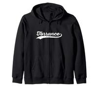 Torrance California Vintage Cursive US Nome Città Retro Felpa con Cappuccio