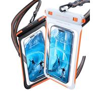 TORRAS Confezione da 2 custodie impermeabili IPX8 galleggianti, schermo subacqueo touchable, custodia impermeabile con cordino per iPhone 16 Pro Max 15 14 13 S24, custodia impermeabile per cellulare
