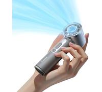 TORRAS Coolify iva - Ventilatore portatile con refrigeratore per il ghiaccio, raffreddamento di 10 °C, velocità regolabile da 0 a 100, super mini ventilatore portatile 4900 mAh, ricaricabile, ventole