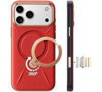 TORRAS Ostand Q3 VegSkin - Custodia per iPhone 17 Pro (in pelle di silicone sostenibile) (supporto magnetico invisibile a 360°) di alta qualità, durevole, per iPhone 17 Pro, elegante struttura in