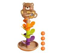 Torre a sfera - Giocattolo da Basket Cartoon a Sfere Girevole - Gioco di Pista Torre di Impilazione Corsa su Rampa Interattiva Apprendimento per Tutti i Piccoli