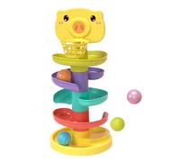 Torre a sfera vorticosa - pista a sfera orbitale colorata, 5 livelli di altezza, 33 cm stabile e impilabile | Attività di apprendimento interattiva con track design per promuovere gli occhi