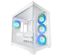 Torre ATX Mars Gaming MCV5 Bianco Cristallo Templato 4x Ventole ARGB