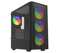 Torre ATX Savio Noctis Flow RGB vetro temperato 3x120 mm RGB nero