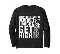 Torre Climber Humor Torre Arrampicata Tecnico Scherzo Maglia a Manica