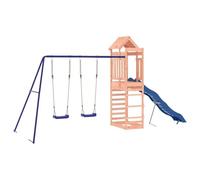 Torre da gioco in legno massiccio Douglasie con altalena, struttura da arrampicata, scivolo ondulato e sabbiera, dispositivo di gioco per esterni resistente alle intemperie, per bambini in giardino