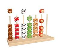 Torre da Impilare , Giocattolo A Torre Di Impilamento Con Motivo Animale | Apprendimento Precoce, Gioco da Infilare, Didattico, Scatola Delle Forme, per Scuola infanzia, Casa, Neonati