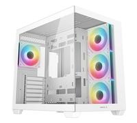 Torre DeepCool CG530 4F WH bianca con 3 ventole da 120 mm e case ATX in vetro temperato