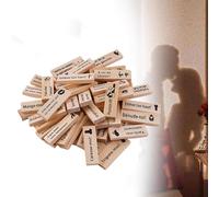 Torre dei blocchi maliziosa, 48 blocchi impilabili in legno, gioco della torre traballante di San Valentino per adulti, attività di coppia e idee per appuntamenti notturni, francese
