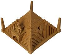 Torre dei Dadi della Grande Piramide - 17x17 cm Base 12 cm Altezza - PLA Ecologico - Perfetto per Tabletop, Warhammer, DnD, Dungeons and Dragons, Giochi da Tavolo - Stampa Tedesca, Colore:Sky Blue