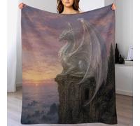 Torre del Crepuscolo Drago d'Argento Coperta Strato Caldo per il Relax