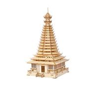 Torre del Tamburo di Sanjiang Puzzle 3D in Legno, Kit di Costruzione in Legno per Adulti da Costruire, Rompicapo Giochi Logica Potenziare creatività,Natale Ideale Regalo