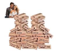Torre della lussuria, gioco per adulti, blocchi della passione, 48 pezzi, gioco di coppia per adulti, gioco di San Valentino Tumbling Tower impilabile, gioco di blocchi di legno impilabili per adulti