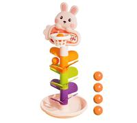 Torre della palla - Giocattolo con rampa per far cadere e rotolare la palla, simpatico giocattolo sensoriale per l'infanzia | Giocattoli da pista rotanti da basket, giochi educativi Apprendimento
