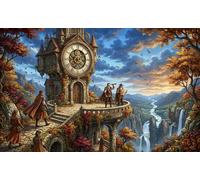 Torre dell'orologio sulla scogliera Puzzle 1000 Pezzi,Cartone Di Qualità,Sfida Impossibile,Idea Regalo,Adulti E Ragazzi,Decorazione Casa,Gioco Educativo,dai 14 Anni,Antistress 70x50cm