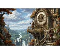 Torre dell'orologio sulla scogliera Puzzle 1000 Pezzi,Sfida Impossibile,Antistress,Decorazione Casa,Idea Regalo,Adulti E Ragazzi,Cartone Di Qualità,dai 14 Anni,Gioco Educativo 52x38cm